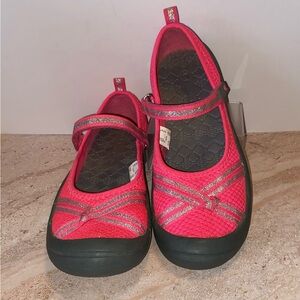 Champion Hot Pink and Silver Mary Jane Shoes